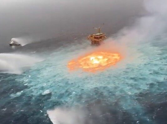 The “eye of fire” in the Gulf of Mexico: natural gas is not benign