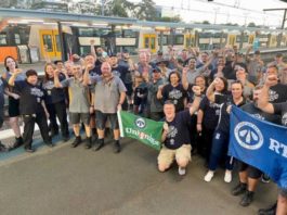 Australia: Support from commuters is appreciated by the Union of Railway workers