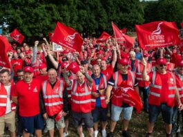 A strike wave building in the UK