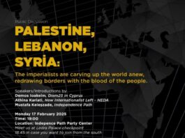 Cyprus- public discussion on Palestine, Syria, Lebanon